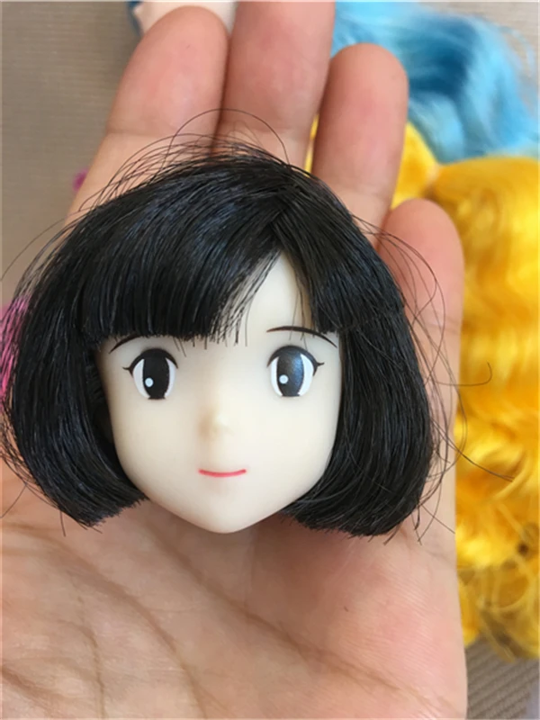 Rare Limited Edition Kiki Head Licca Doll Toy Head Cartoon Doll Head Girls Boys DIY Dressing Hair Toys Collection Cute Doll Head