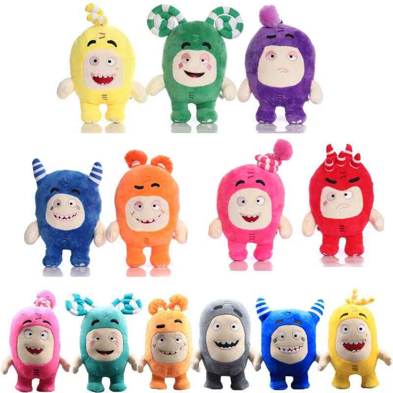 

18cm/22cm Oddbods Plush Toy Fuse Pogo Bubbles Slick Zeke Jeff Plushies Stuffed Doll Cartoon Figure Gift for Kids Fans Birthday