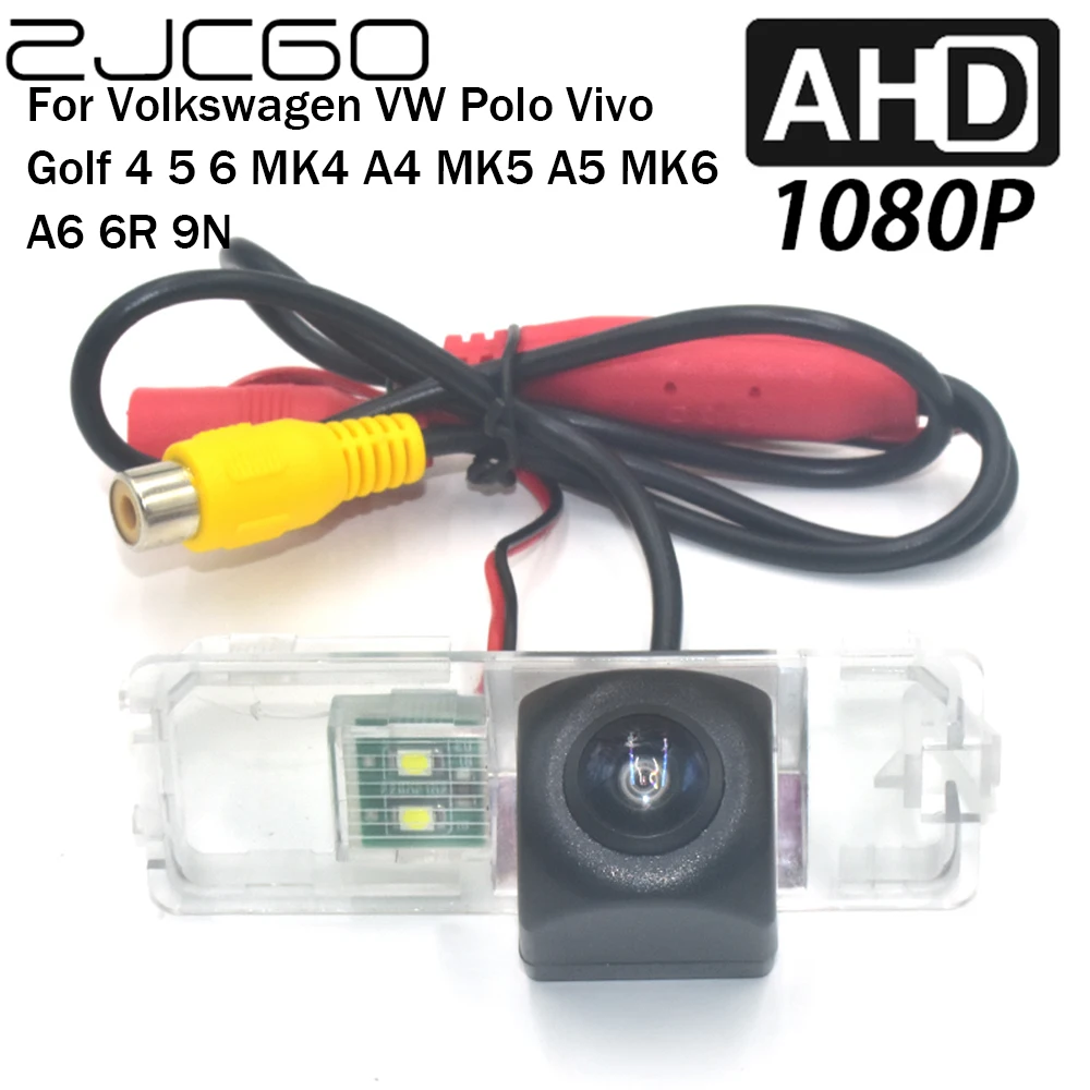 ZJCGO Car Rear View Reverse Backup Parking AHD 1080P Camera for Volkswagen VW Polo Vivo Golf 4 5 6 MK4 A4 MK5 A5 MK6 A6 6R 9N