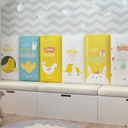 3d Wall Sticker Bed Headboards Cartoon Animal Kids Bedroom Decor Anti-Collision Tatami Soft Pack Board Foam Stickers Home Decor