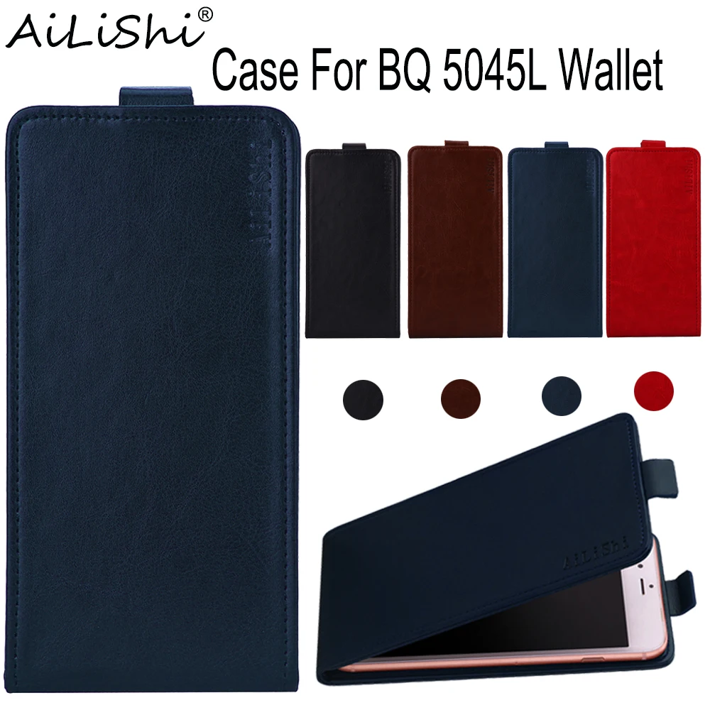 AiLiShi-PU Leather Case for BQ 5045L Wallet, Luxury Flip Cover, Top Quality, Exclusive, 100% Phone Protective Cover Skin