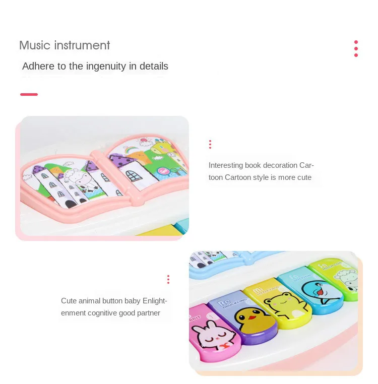 Baby Piano Toys Kids Rotating Music Piano Keyboard with Light Sound, Musical Toys for Toddlers,Early Educational Music Toy Gifts