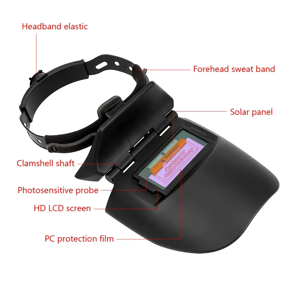 Welding Mask Auto Darkening Grinding Welder Helmet Adjustable Soldering Work Arc Mig Protective Glasses Gear Solar Power