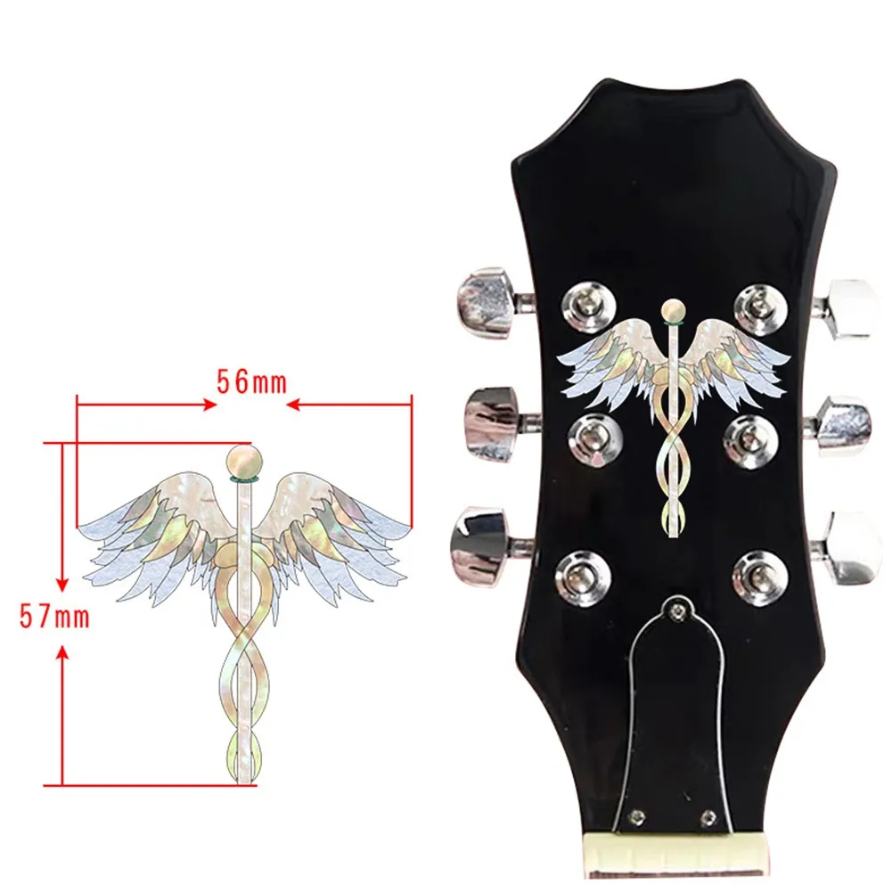 1pcs Guitar Headstock Decal Sticker PVC Guitar Neck Inlay Sticker DIY Electric Acoustic Guitars Bass Ukulele Parts Accessories