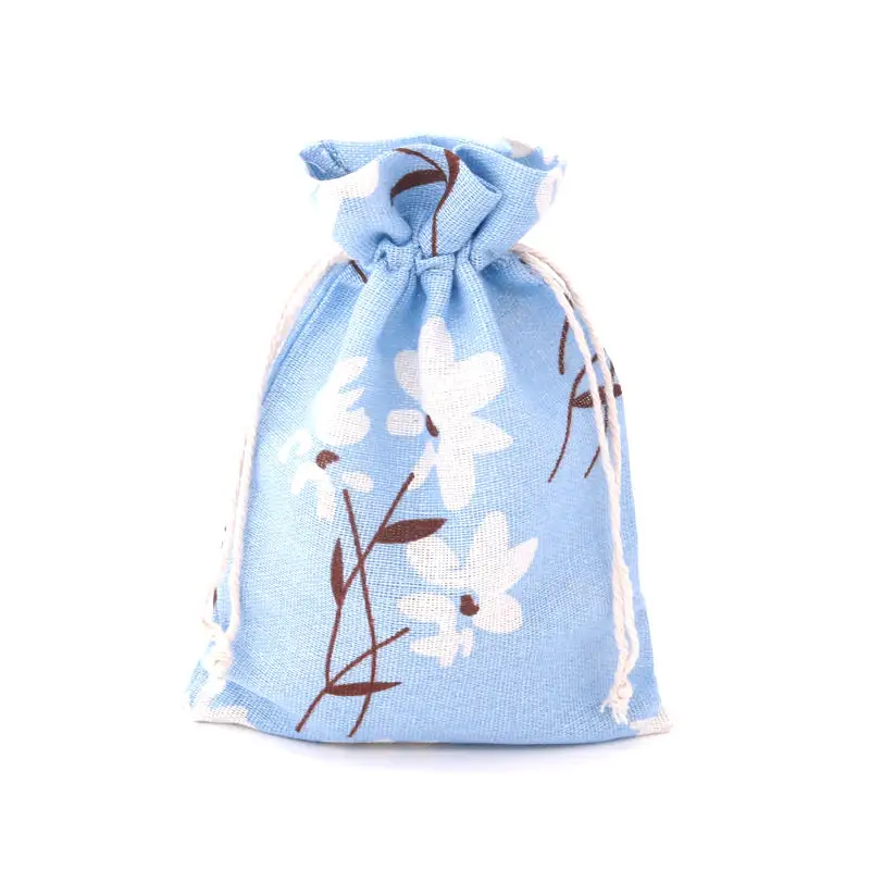 

5pcs/lot 13*18cm Multi Patterns Cotton Bags Drawstring Gift Bag Incense Linen Candy Bag Bracelet Watch Jewelry Packaging Bags