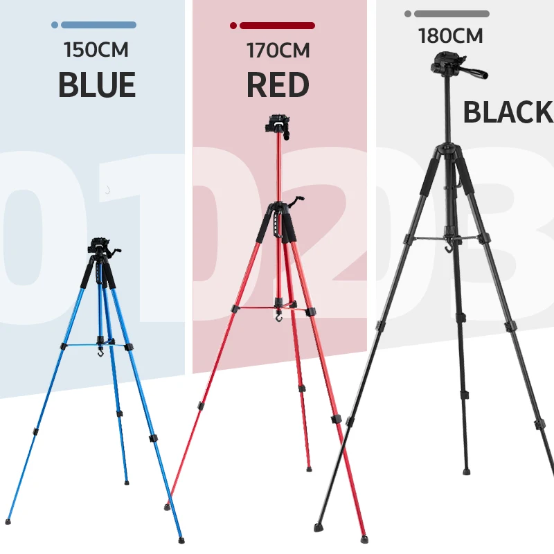 180cm Camera Tripod for Phone ​with Carry Bag Photography Mobile Phone Tripod with Bluetooth Remote for Video/DSLR/Canon