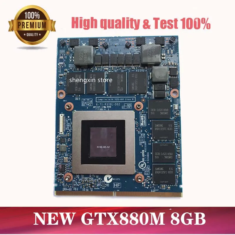 GTX880M GTX 880M 8GB GDDR5 Sound Graphic Card For Clevo P151SM P150SM P170SM P177SM P151SM P375SM P570SM Test 100%