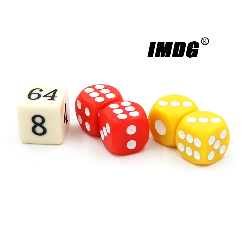 High quality 14mm New Acrylic Colorful Backgammon Dice Set Game Dice