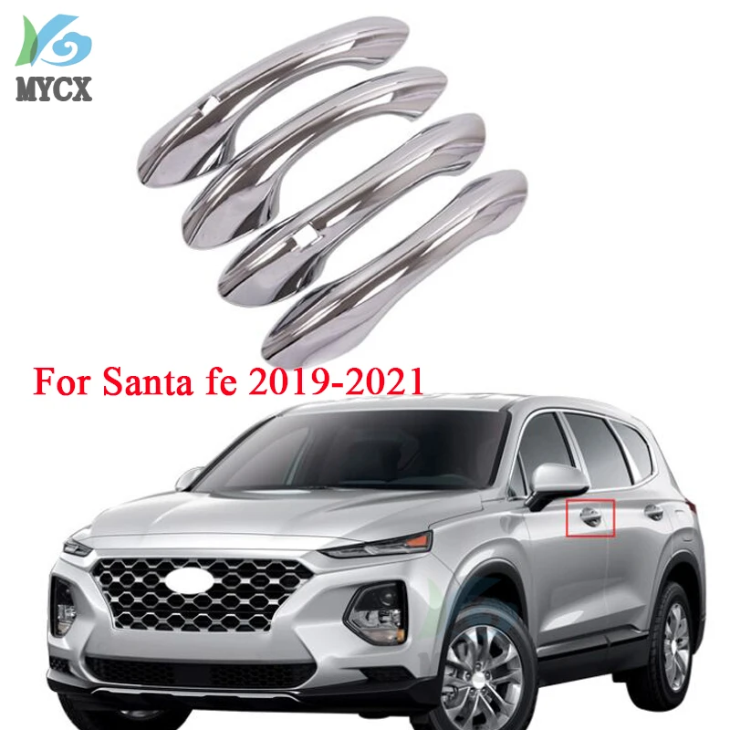 

For Hyundai Santa fe Santafe 2019 2020 2021 Accessories Car Door Handle Catch Cover Door Handle Insert Tuning Bowl Panel