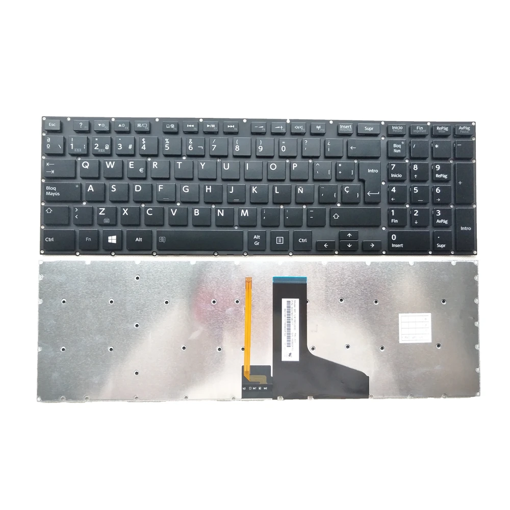 Imagem -03 - Teclado Espanhol Grego Britânico do ui Luminoso para Toshiba P50 P50t P55 P55t P70 P70t P75 P75t 6037b0108117 6037b0108015