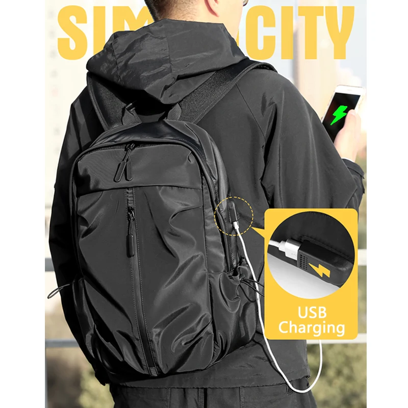 Imagem -04 - Mochila Masculina Multifuncional com Carregador Usb Mochila Impermeável de 15.6 Polegadas para Laptop Bolsa para Escola e Viagem ao ar Livre para Adolescentes