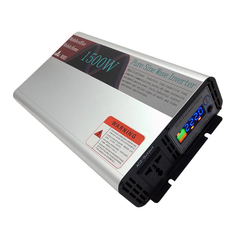 Miglior prezzo Off Grid 1500w Solar 12 v24v 220v Dc/ac power Inverter uscita singola