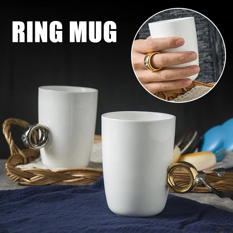 Керамическое кольцо для свадьбы, помолвки, 2 карата, чашка, Золотое кольцо, чай, кофе