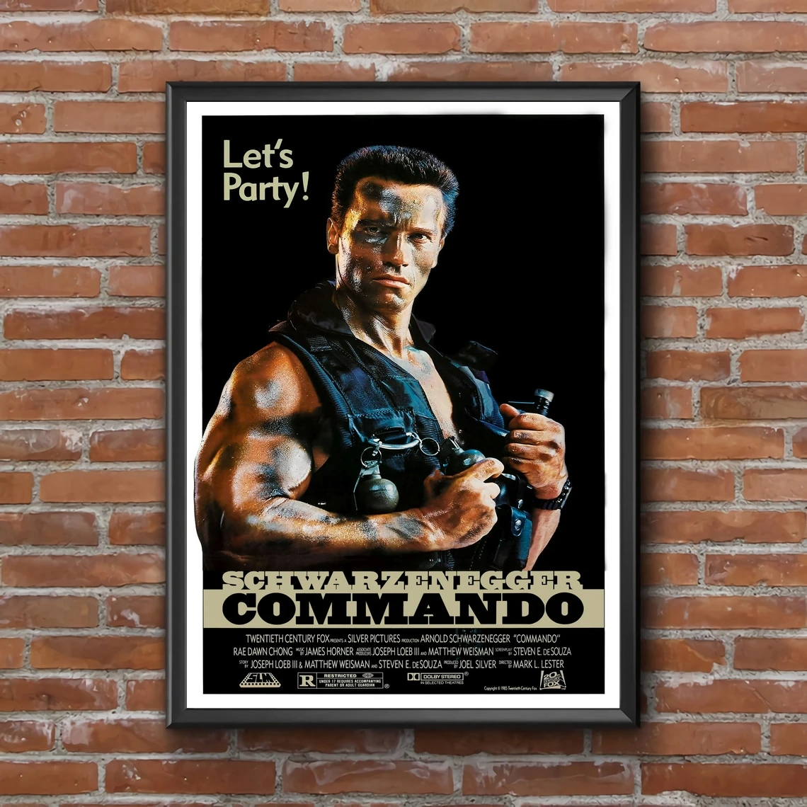 Commando - Schwarzenegger Vintage Classic Movie Poster Canvas Print Home Wall Painting Decoration (No Frame)