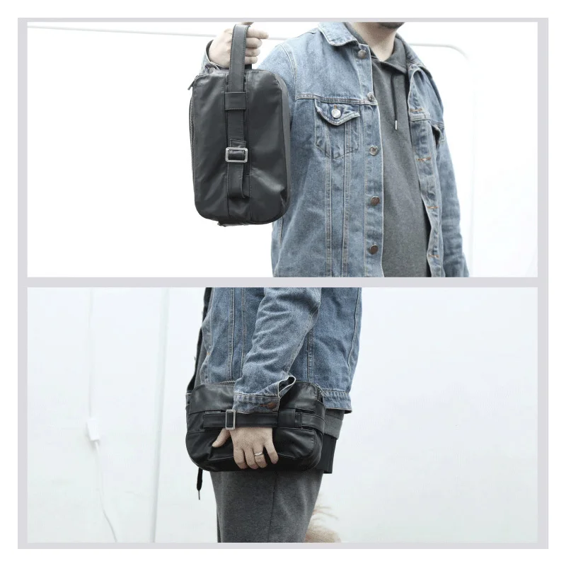 Alisara Male Crossbody Bag First Layer Cow Leather Top End Handmade Satchel Casual Messenger Shoulder Bags Men Clutchs