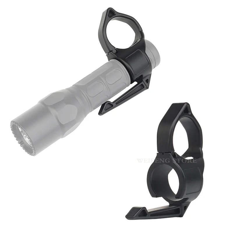 Tactical Flashlight Ring Pocket Clip Finger Ring for Switchback Flashlights Holder Paintball Hunting Accessories