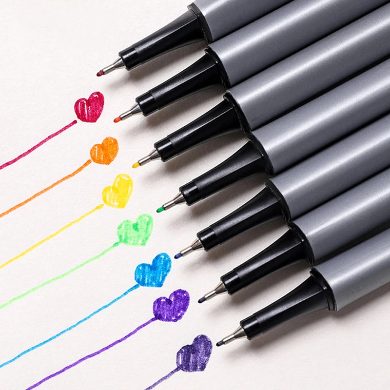 20/24/48/72/102 Colors 0.4mm Fine Line Pen Sketch Fineliner Art Marker Hook Line Painting Color Pen Design Comics Art Stationery