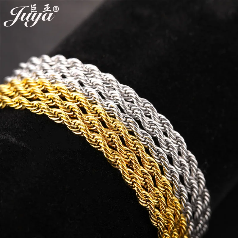 Durable And Water Proof Stainless Steel Chains With Lobster Clasp For DIY Hiphop Minimalism Necklaces Jewelry Making Accessories