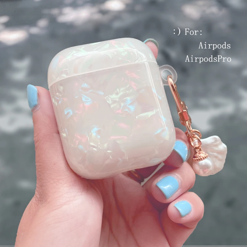 Apple Airpods 4 3 pro 2用の真珠のようなシェル,ワイヤレスヘッドセット用のソフトケース