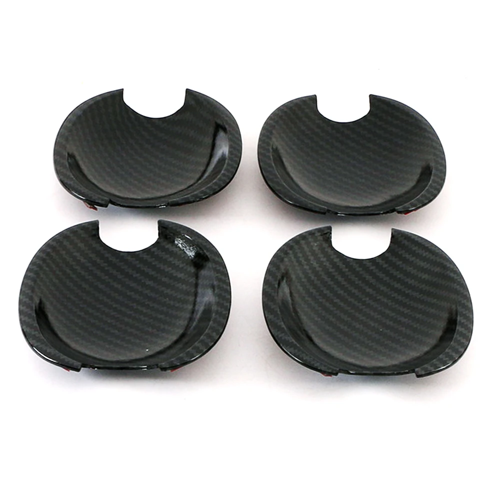 For Volkswagen VW Passat B5 B5.5 2000 2005 Carbon Fiber Printed Exterior Side Door Handle Cover Door Bowl Trim Moulding Frame
