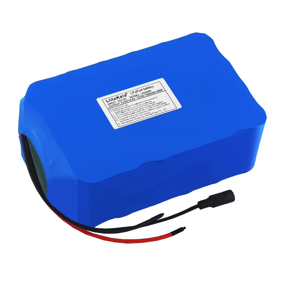 LiitoKala 12V 40Ah Lifepo4 Battery Pack Balanced BMS for Electric Boat and Uninterrupted Power Supply 12.8V with 4S 100A BMS