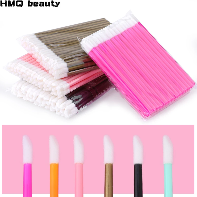 100/150 PCS Lip Brush แปรงแต่งหน้ามาสคาร่า Glossy Wands อายแชโดว์ทำความสะอาด Eyelash Eyebrow Professional เครื่องมือ