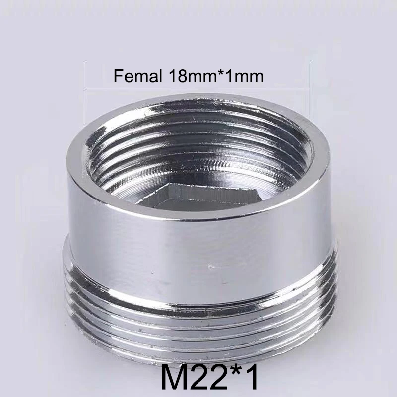 Copper Nickel Plated M22 Reducer Faucet Adapter 16 18 20 22 24 26 28 30mm Male Female  Kitchen Bathroom Brass Water Tape Joint