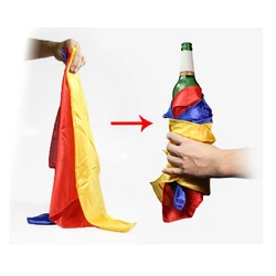 Appear Bottle From Silks Scarves Stage Magic Tricks Prop Toys Professional Magician Object Appearing From Silk Close up Illusion