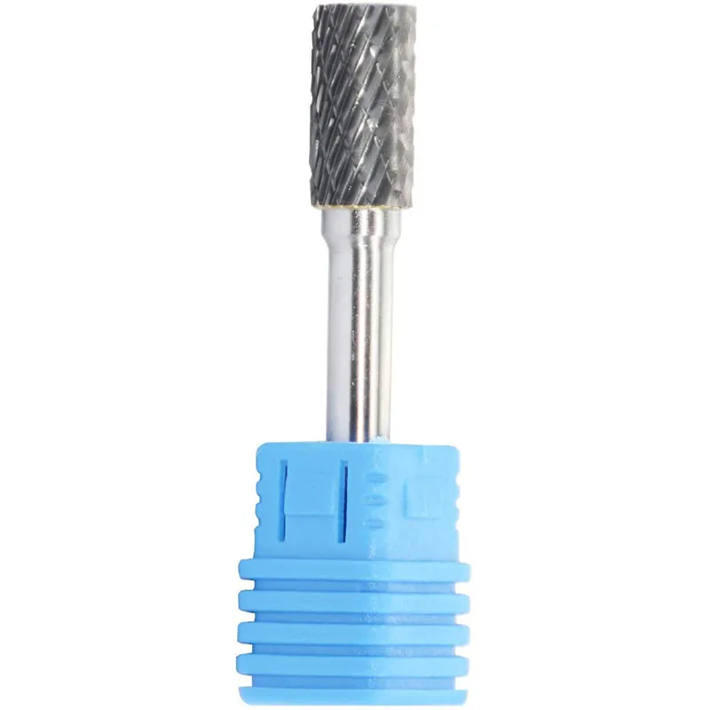 SA-3 Tungsten Carbide Burr Rotary File Cylindrical Shape Double Cut for Die Grinder Drill Bits 1/4'' Inch Diameter of Shank