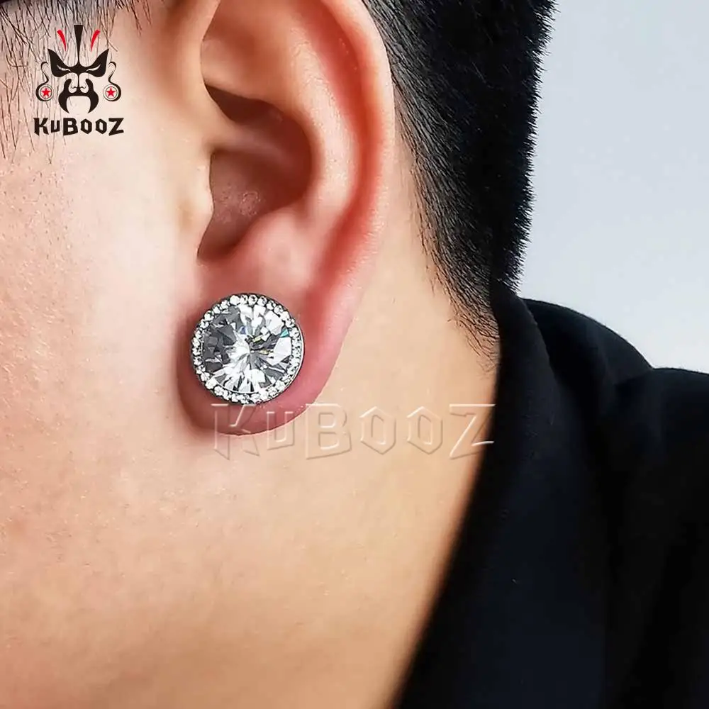 KUBOOZ Fashion Stainless Steel Ear Gauges Plugs Tunnel Expander Screw Earrings Body Piercing Jewelry Stretchers Rings 2PCS