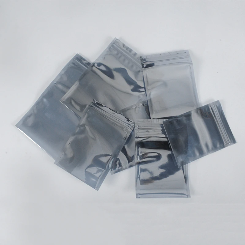 100pcs Anti Static Shielding Ziplock Pouches ESD Anti-static Instrument Pack Self Seal Electronic Accessories Bags