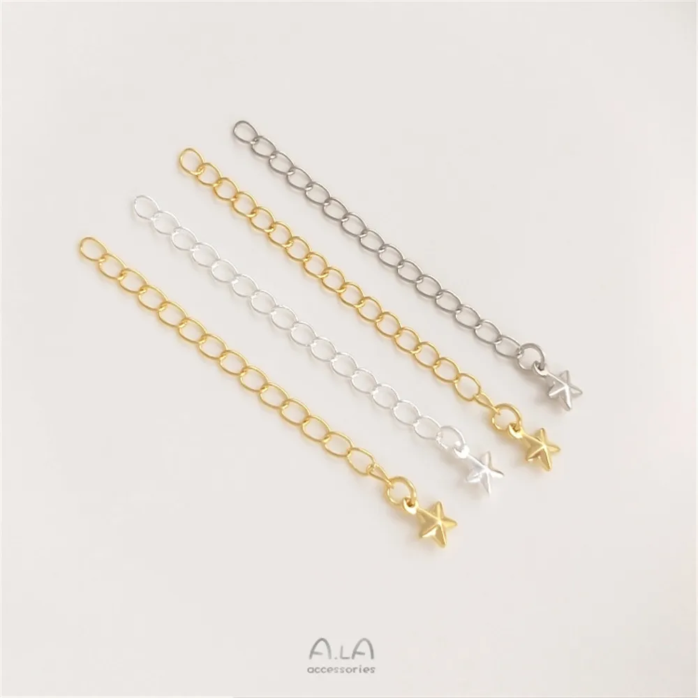 Tail chain Copper plated 14K18K true gold silver extension chain DIY hand accessories necklace bracelet material