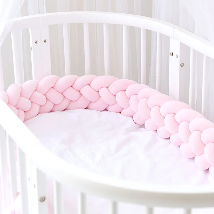 

2M Multiple Sizes Bed Bumper Bumpers in the crib Kids For Newborn Baby Pillow Cushion Cot Room Infant Knot Things Protector