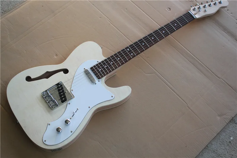 Semi-Hollow Body DIY Electric Guitar Builder Kit Project Mahogany Unfinished New Single Cutaway 2 orders