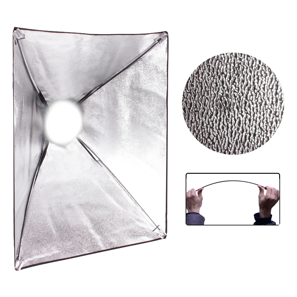 50x70CM Lighting Softbox Kit Use For Four Lamp, Made Of Polyethylene High Reflector Particle Without E27 Base