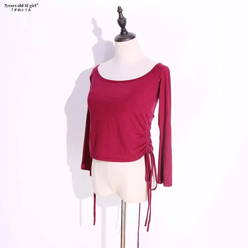 Belly Dance  Sleeve Modal Cotton Top Long Professional  Shirts Women Practice Clothes GNN03