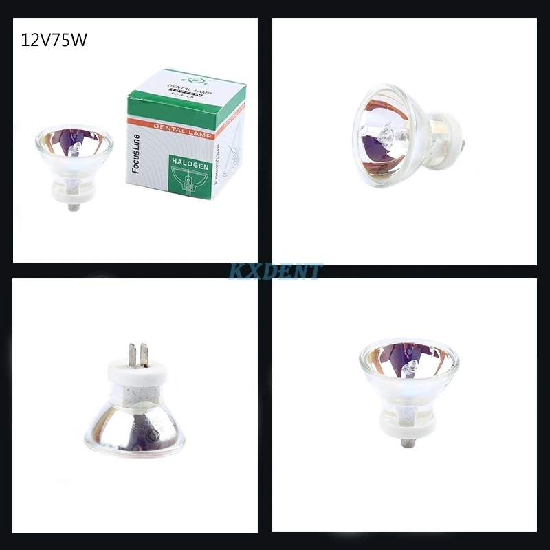 2Pcs Dental 12V 75W Halogen Bulb lamps for Dental Curing Light Accessories Dentistry Supplies