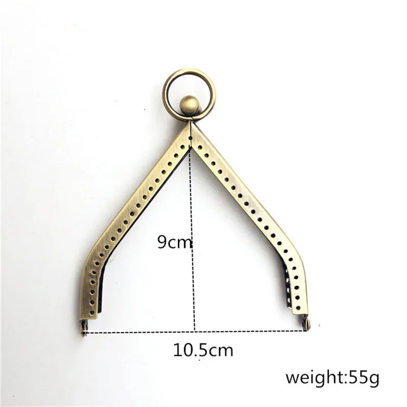 11cm Triangle Purse Frame Kiss Clasp DIY Metal Accessories For O Clutch Bag Frame Vintage Coin Purse Metal Clutch Bag Frame