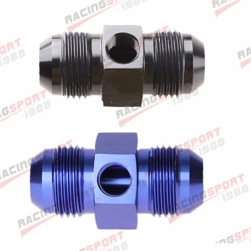 

4AN AN-4 AN4 To -4AN FUEL PRESSURE GAUGE FITTING ADAPTER 1/8" NPT BLACK/BLUE