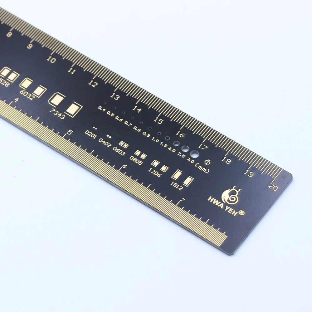 PCB Ruler PCB engineering ruler 20CM ruler/PCB drawing ruler/protractor/PCB design/development