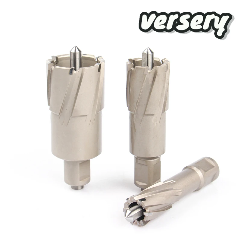 Versery 1PC 12-52mm*50mm TCT Annular Cutter Magnetic Hollow Core Drill Bits Hard Alloy Hole Saw for Iron Stainless Steel