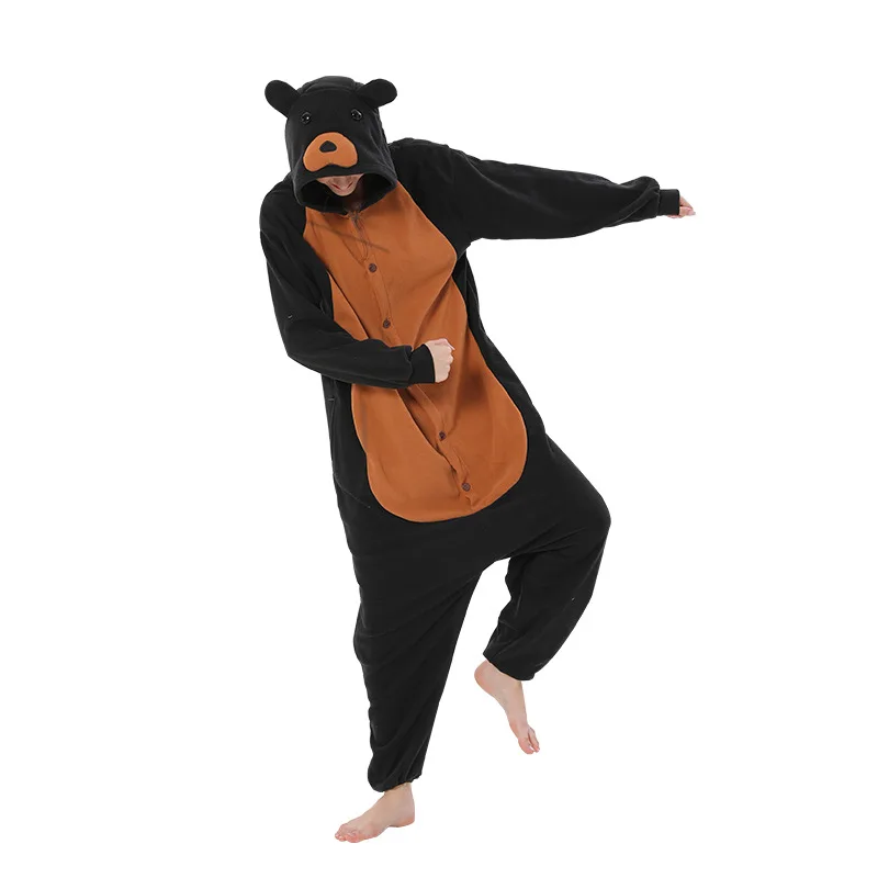 One-Piece Pajamas Bear Onesies For Adults Men Couple Women Pijama Kigurumi Anime Costume Cosplay Whole Bodysuit Sleepwear Suit