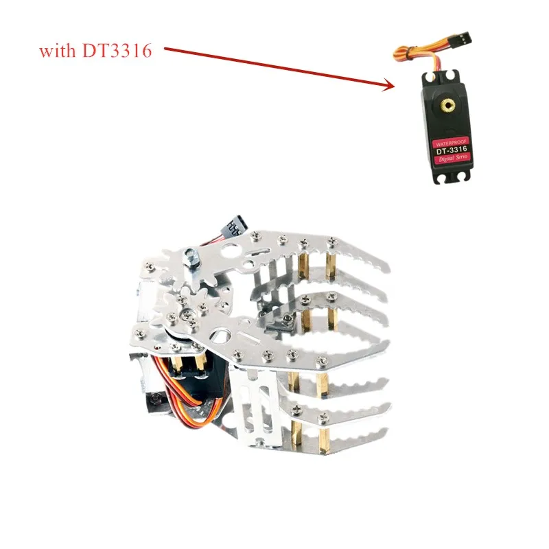 Brazo robótico de Metal G8 con DT3316, Servo Robot manipulador, pinza, piezas de Robot RC DIY