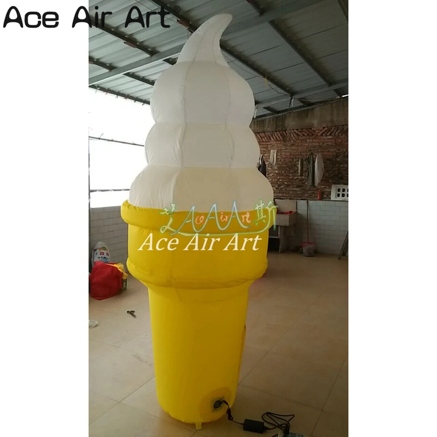 Popular 8ft/10ft/13ft Inflatable Ice Cream Model With Air Blower For Trade Show/Exhibition/Advertising Made By Ace Air Art