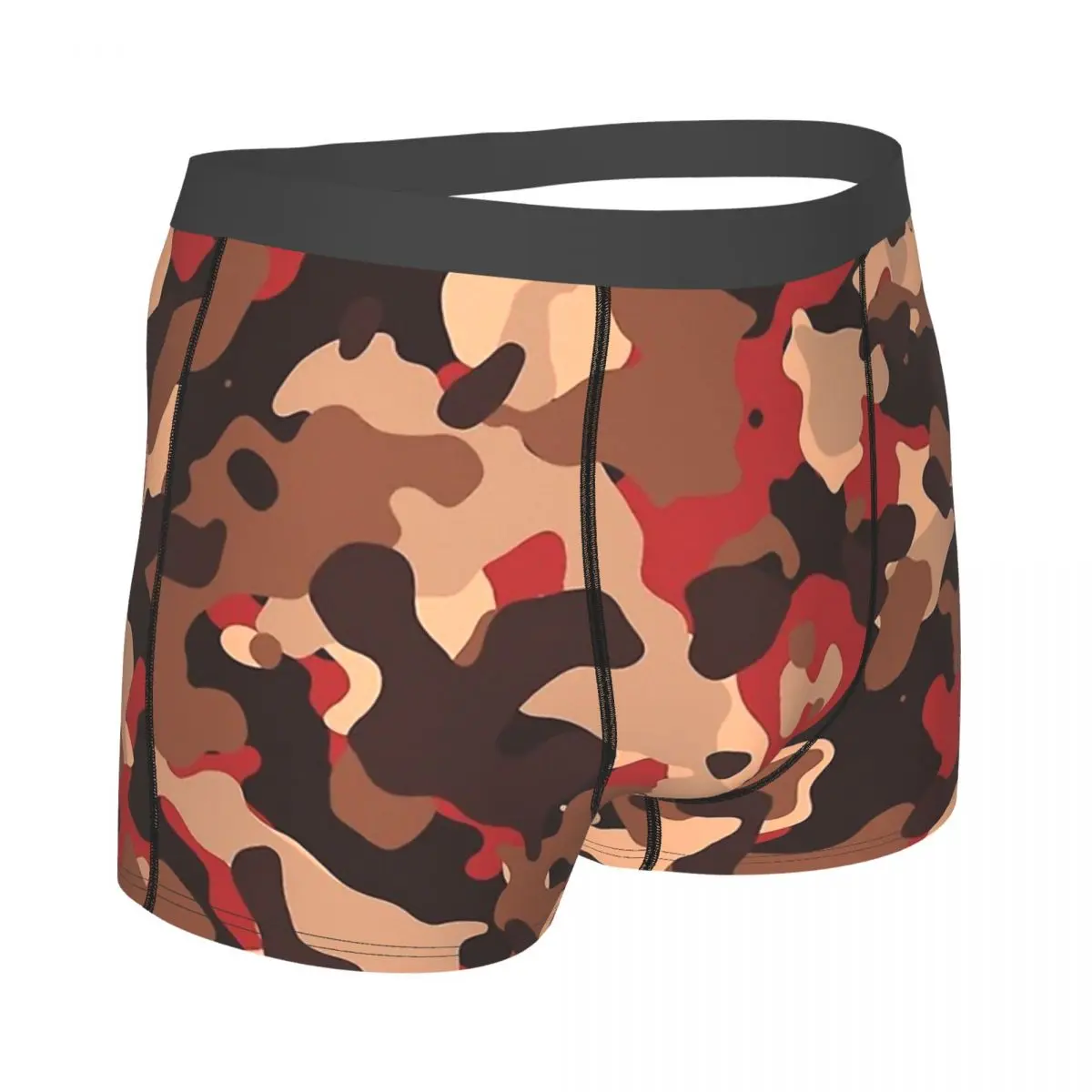 Dark Light Brown Yellow Red Camouflage Military Pattern Design cute camouflage Underpants Homme Panties Male Underwear Ventilate