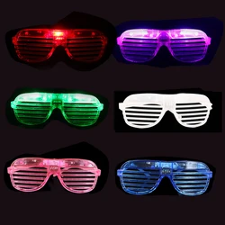 Adult Kids Glasses Light Party Sunglasses Mardi Gras Glow In Dark Shutter Shades Neon Flash Christmas Birthday Glow Glasses