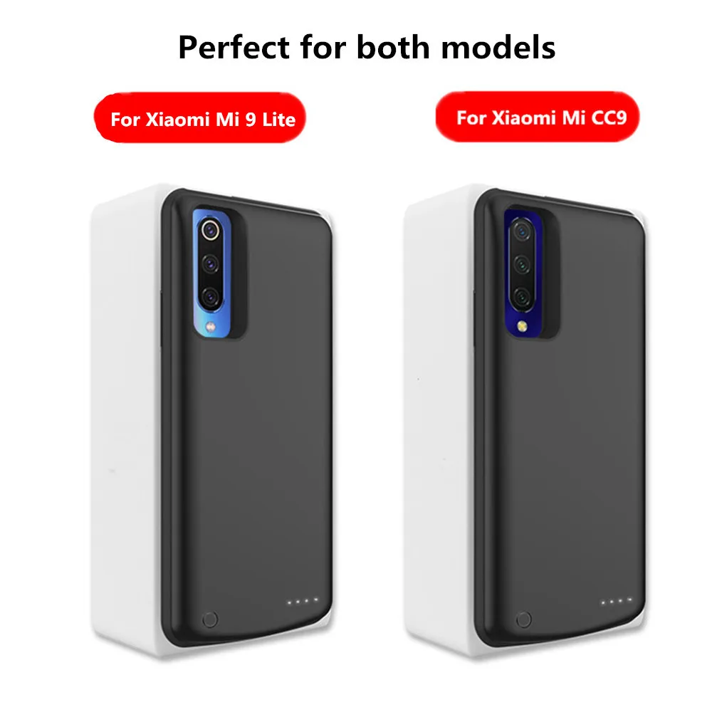 6500mAh Power Bank Cover For Xiaomi Mi 9 Lite External Battery Power Charging Case For Xiaomi 9 Lite Battery Charger Cases