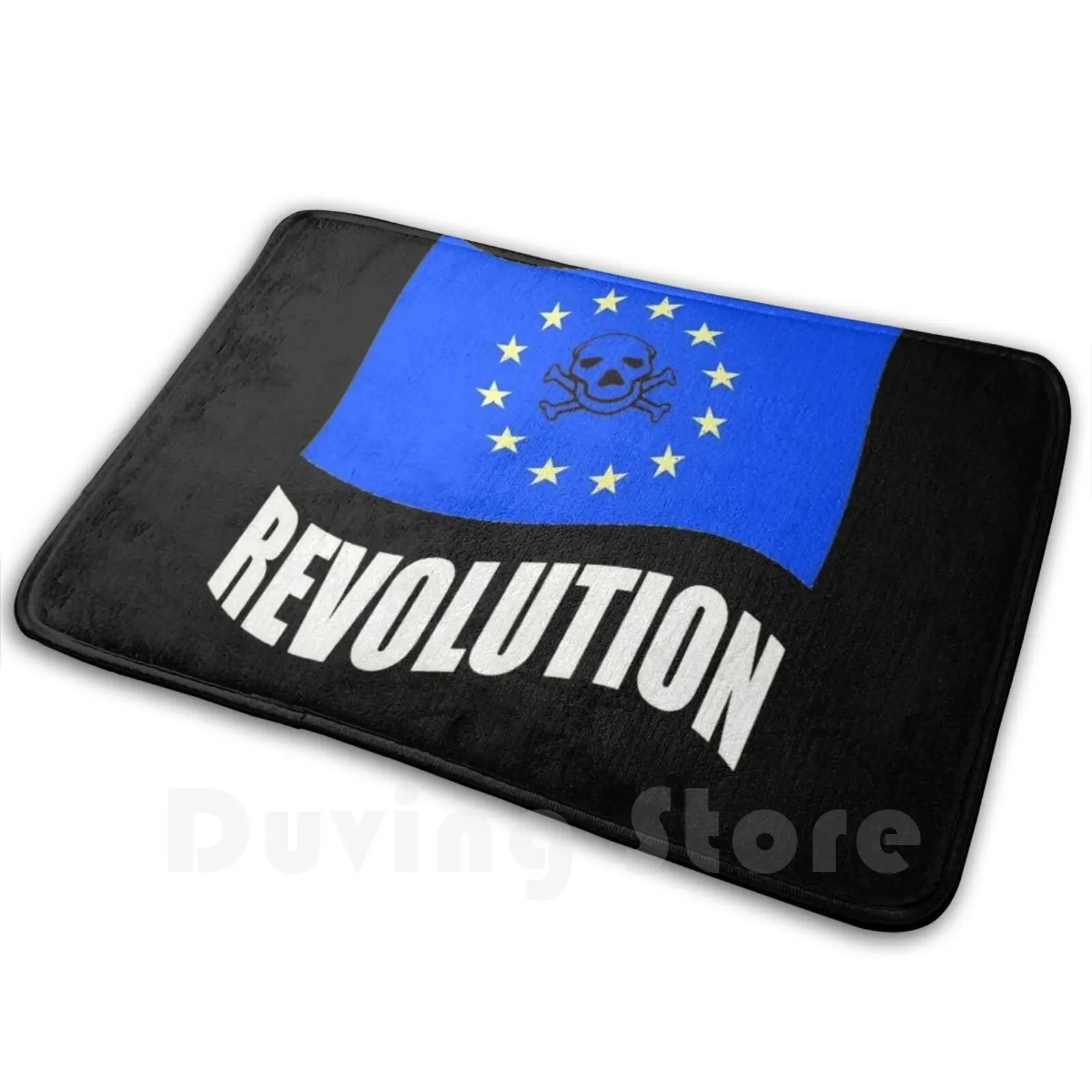 Revolution #6 Carpet Mat Rug Cushion Soft Non-Slip Revolution Rage Ericlag Eric Lag Flag Europe Europa Skull Jolly Roger