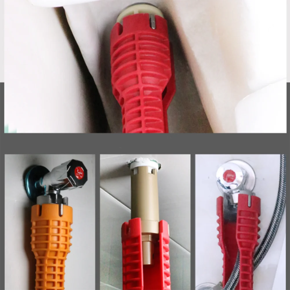 5 In 1 Flume chiave antiscivolo lavello da cucina chiave di riparazione rubinetto del bagno assemblaggio idraulico chiave di installazione strumenti per la casa