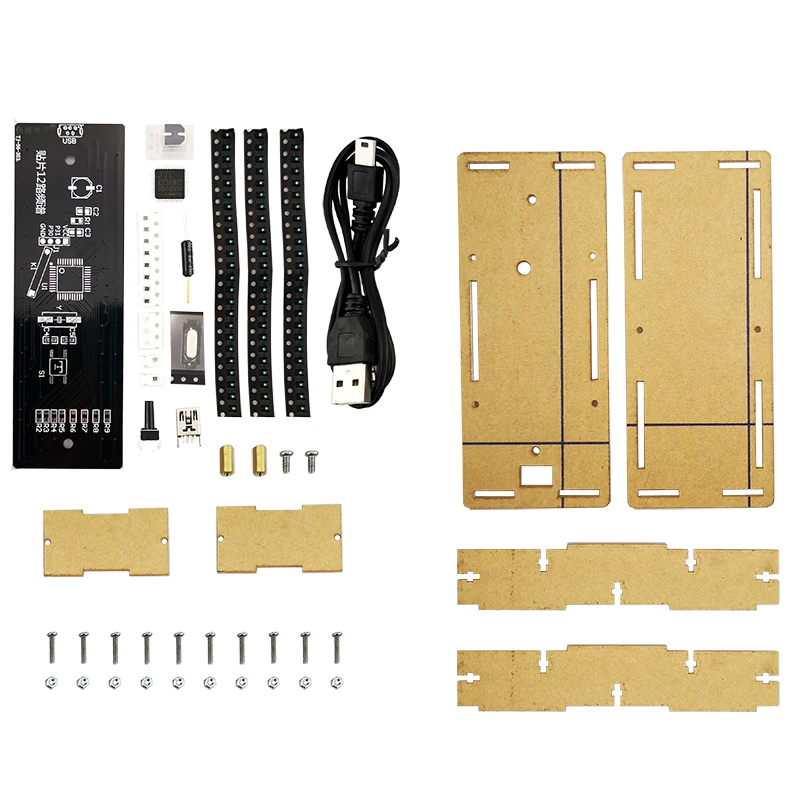 Single Chip Microcomputer LED Music Spectrum Kit Glare 12-way Patch Welding Assembly Fun DIY Production Parts